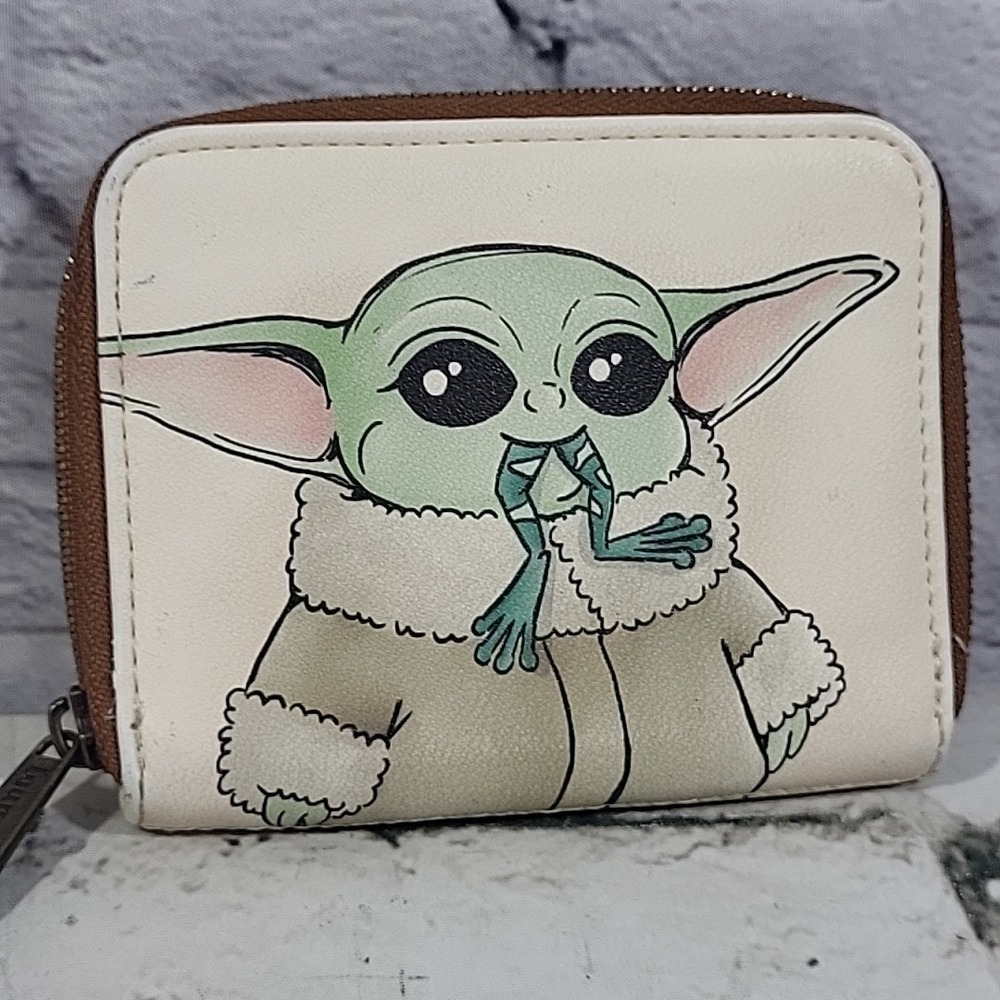 Loungefly Star Wars Mandalorian The Child Gogu Wallet Frogs Zippered - Picture 5 of 8